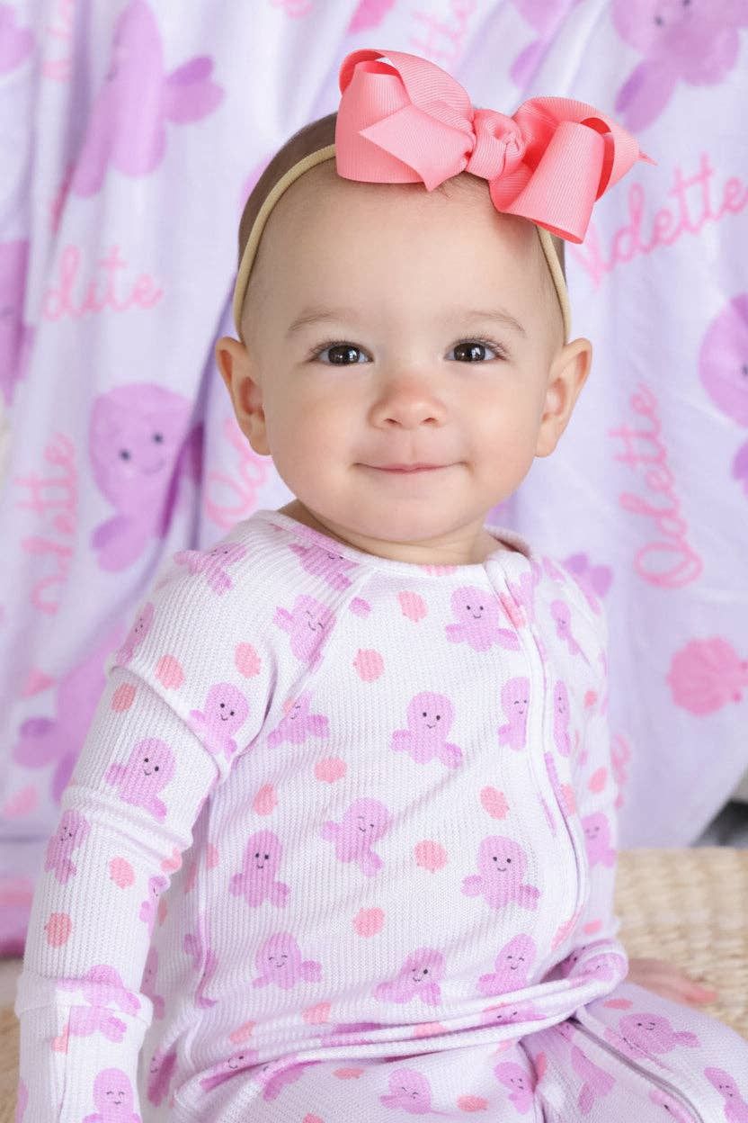 Bamboo Waffle Convertible Zip Romper | Sea Snuggles: 3-6 months