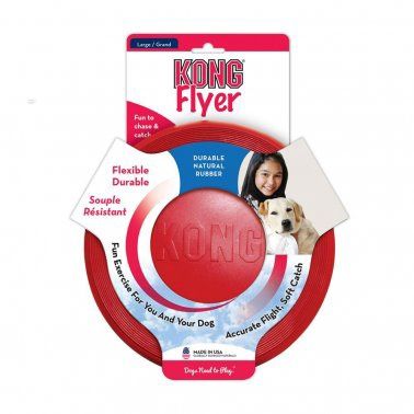 Kong - Classic Flyer Dog Toy Red  Large