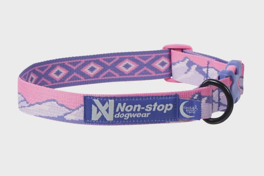 Non-Stop Dogwear - Trail Quest Dog Collar Rachel Pohl Edition, Colour: Purple/Pink, Size: S