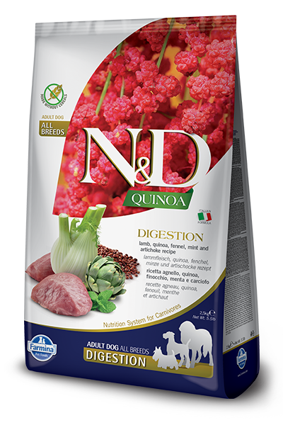 Farmina - N&amp;D QUINOA - Digestion Lamb , Quinoa, Fennel &amp; Mint Recipe Dry Dog Food