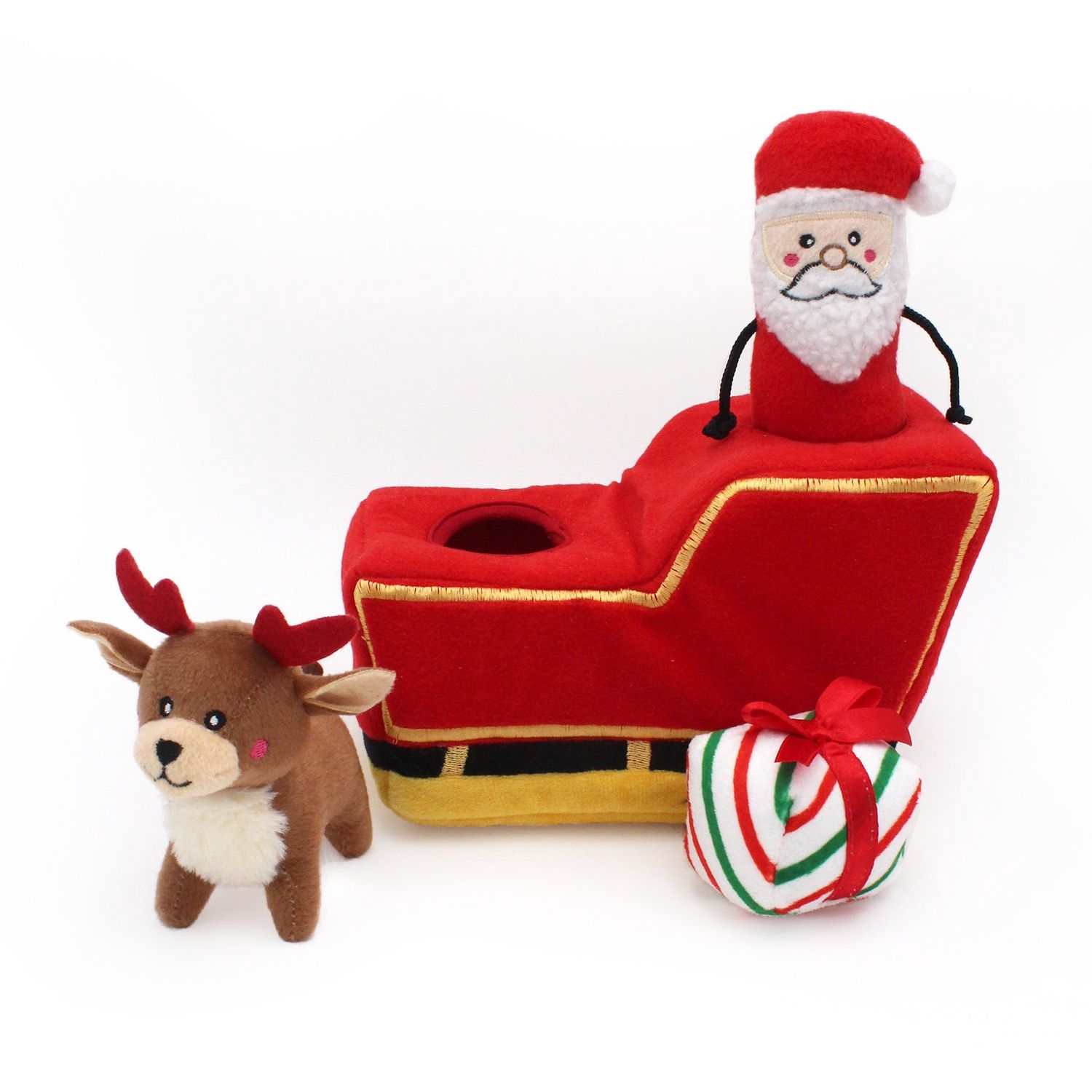 ZippyPaws - Santa's Sleigh burrow toy