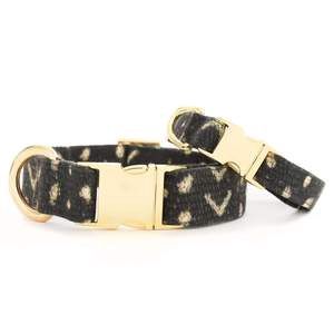 The Foggy Dog - Boho Mud Cloth Dog Collar, Size: Small, color: Boho Mud Cloth Collar