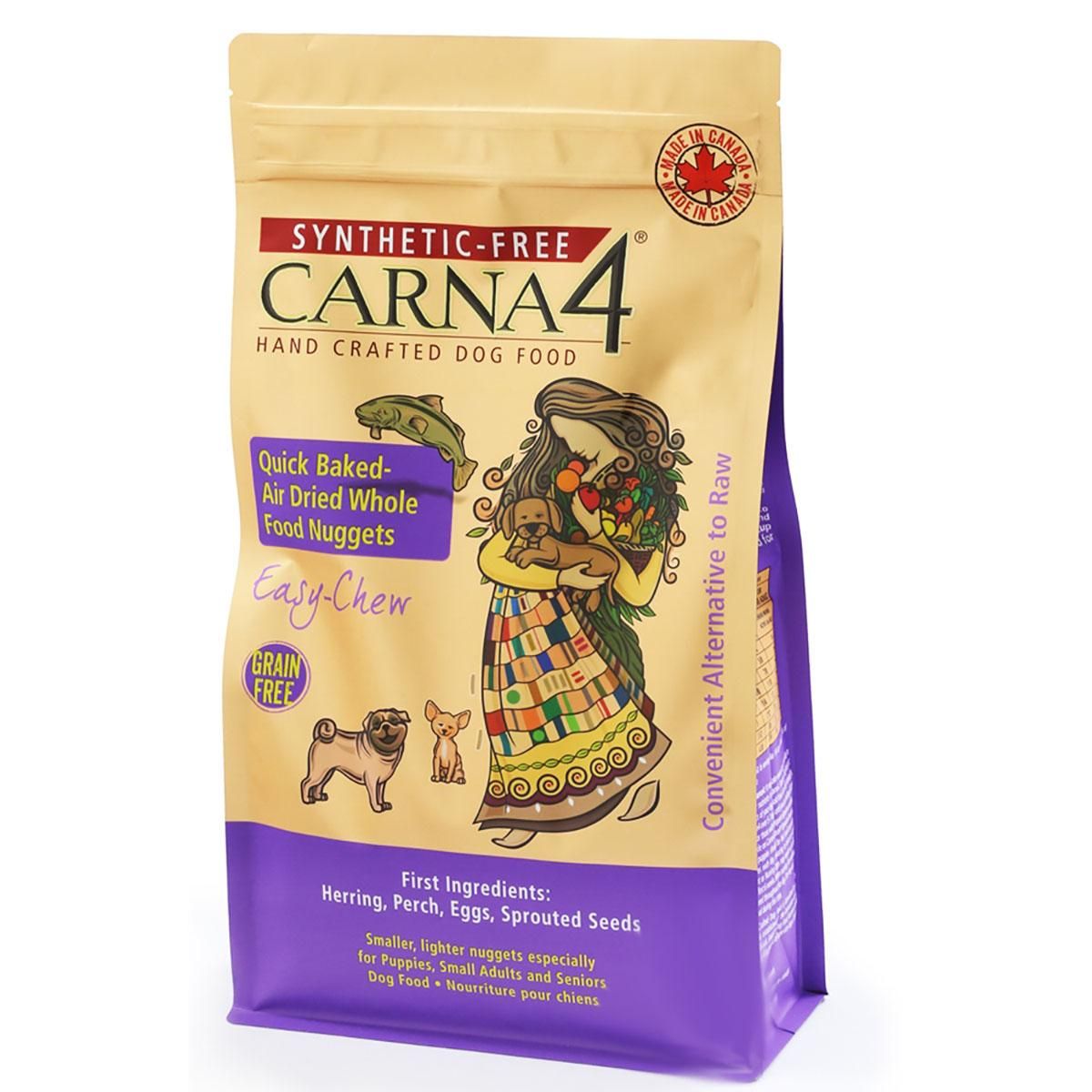 Carna4 - Grain-Free Fish Recipe Quick Baked Air Dried Whole Food Nuggets Dog Food