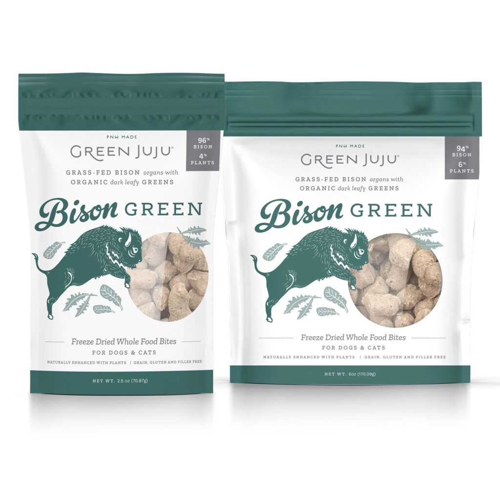 Green JUJU - Freeze-Dried Bison Green Treats 2.5 oz. for Dogs &amp; Cats