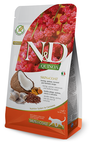 Farmina - N&amp;D Quinoa Skin &amp; Coat Herring Dry Cat Food