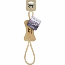 Tall Tails - Dog Bone Tug Natural Leather 12 inches