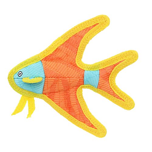 Tuffy - Duraforce JR Angel Fish Dog Toy Orance