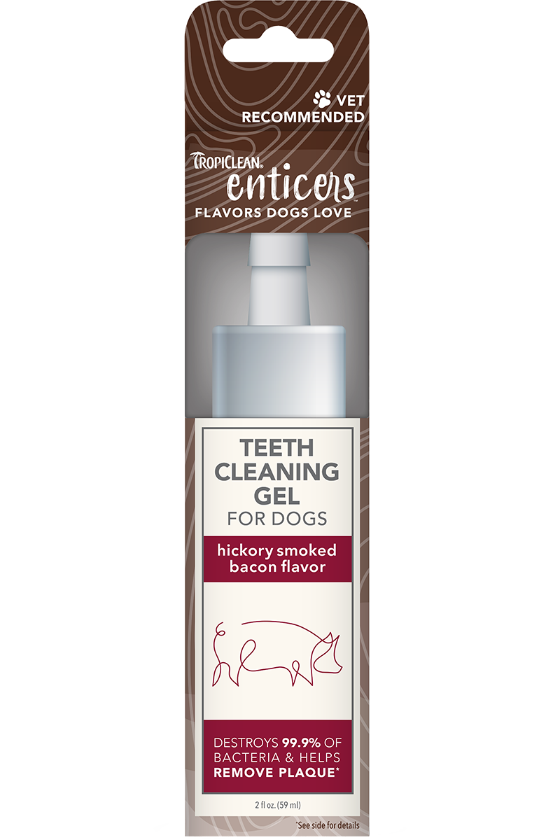 TropiClean - Enticers Teeth Cleaning Gel for Dogs Hickory Smoked Bacon 2 oz.