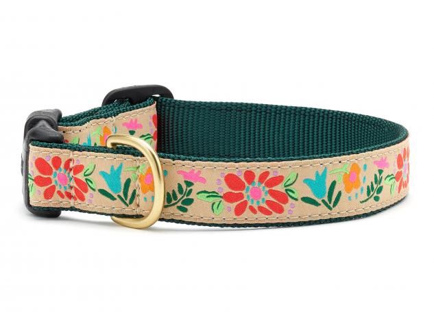 Up Country Tapestry Floral Dog Collar Narrow, Size: XS/Narrow