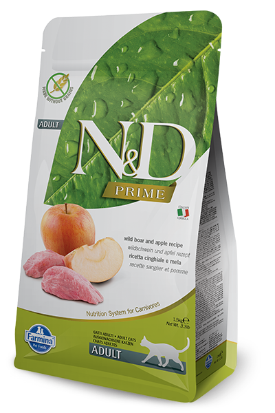 Farmina - N&amp;D Wild Boar &amp; Apple Adult Dry Cat Food