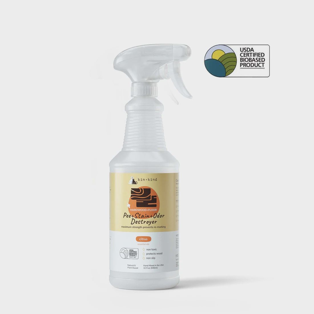 Kin + Kind - Pee+Stain+Odor Destroyer (Hardwood+Flooor) CITRUS