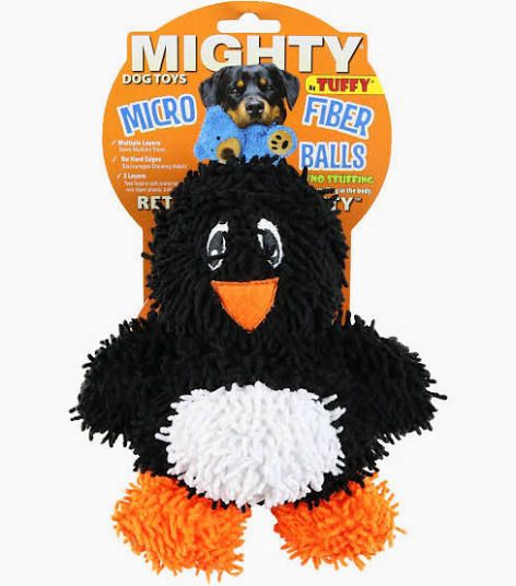 Tuffy - Mighty Microfiber Penguin Dog Toy