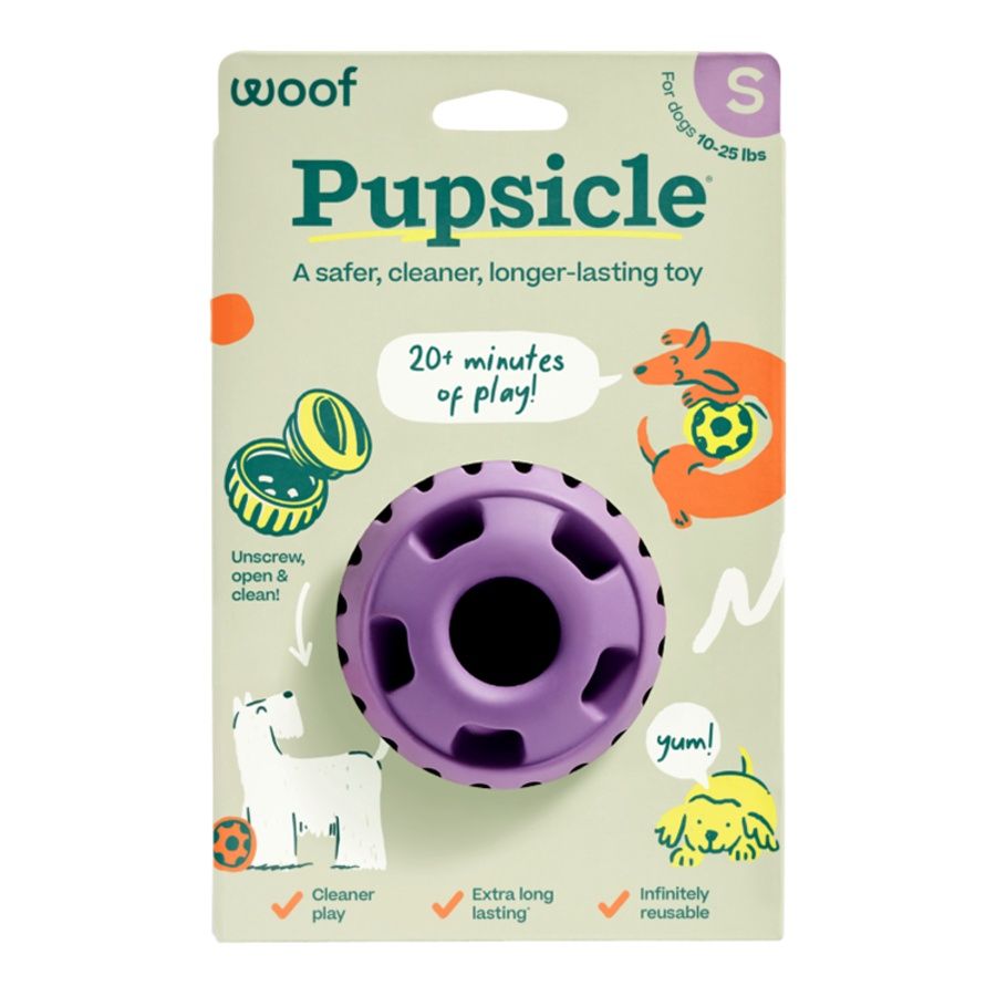 Woof - Pupsicle Treat Dispenser Lavender, Size: Small