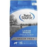 NutriSource - Grain-Free Large Breed Chicken &amp; Pea  Recipe Dry Dog Food