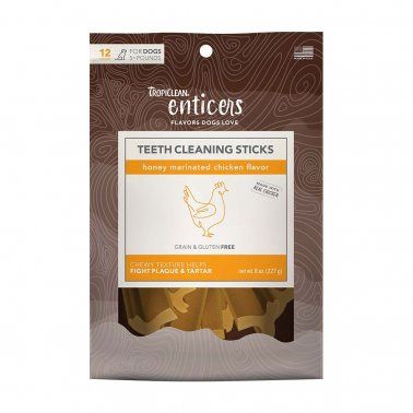 TropiClean- Honey Marinated Chicken Teeth Cleaning Sticks 12 count