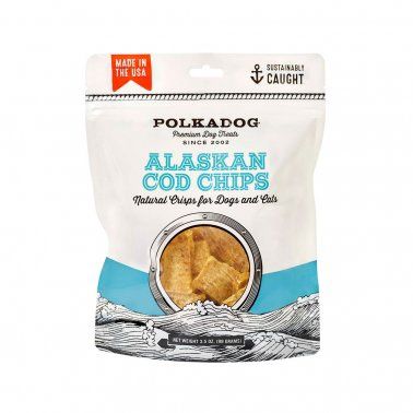 Polkadog - Alaska Cod Chips Dog Treats 3.5 oz., Flavor: Cod