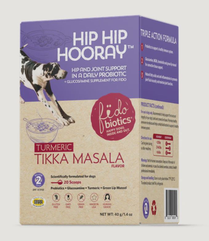 Fidobiotics - Hip Hip Hooray Joint &amp;  Probiotic Supplement for Dogs