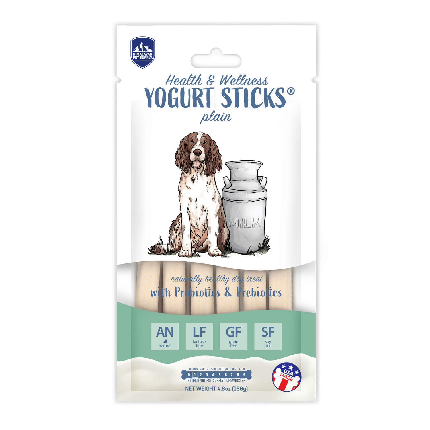 Himalayan Dog Chew - Yogurt Sticks 4.8 oz, Flavor: Plain