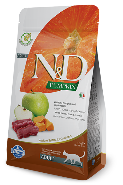 Farmina - N&amp;D PUMPKIN Venison, Pumpkin, Apple Recipe Dry Cat Food