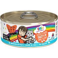Weruva - BFF OMG Crazy 4 U! Chicken &amp; Salmon Dinner Minced-Style Canned Cat Food in Gravy, Size: 2.8 OZ