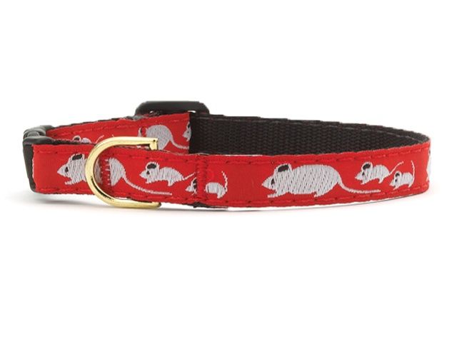 Up Country - Cat Collar 10", Style: Red Mouse