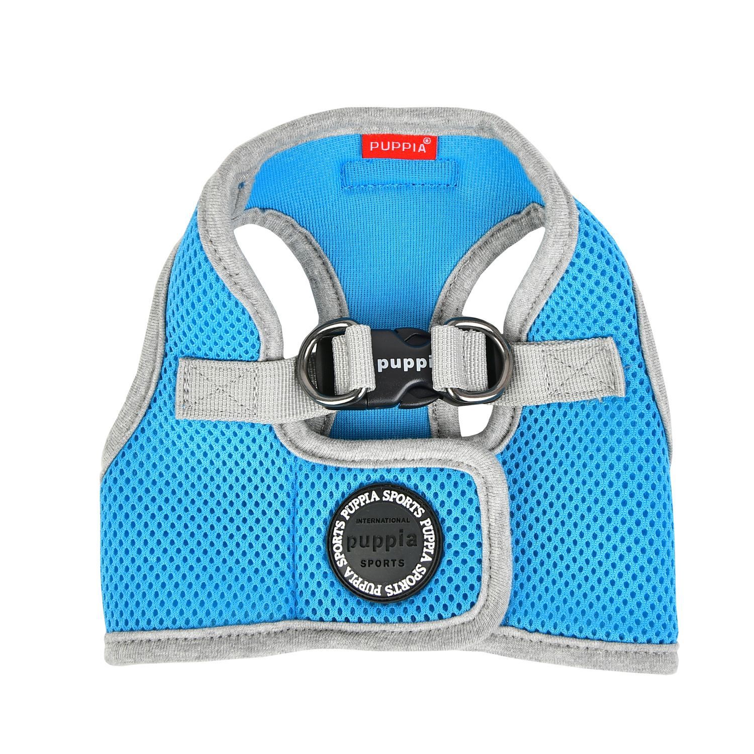Puppia - Soft Vest Harness II Sky Blue Dog Harness, Size: Small