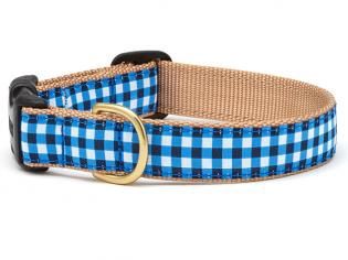 Up Country - Navy Gingham Dog Collar