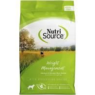 NutriSource - Weight Management Chicken &amp; Chicken Meal Recipe Grain-Friendly Dry Dog Food, Size: 4lb
