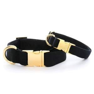 The Foggy Dog - Onyx Dog Collar, Size: Small, color: Black