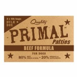 Primal - Frozen RAW Beef Patties 18# Box