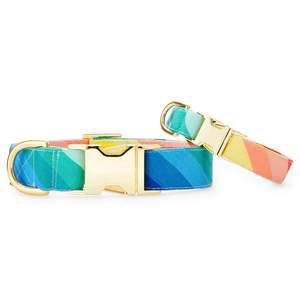 The Foggy Dog - Over The Rainbow Dog Collar, Size: Small, color: Over The Rainbow