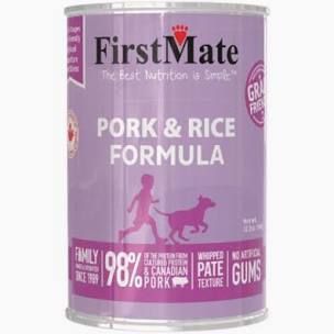 FirstMate - Pork &amp; Rice Wet Dog Food 12.2 oz.