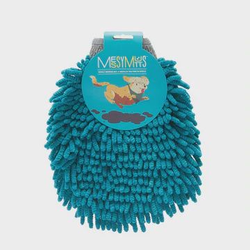 Messy Mutts -Microfiber Chenille Grooming Mitt, Blue