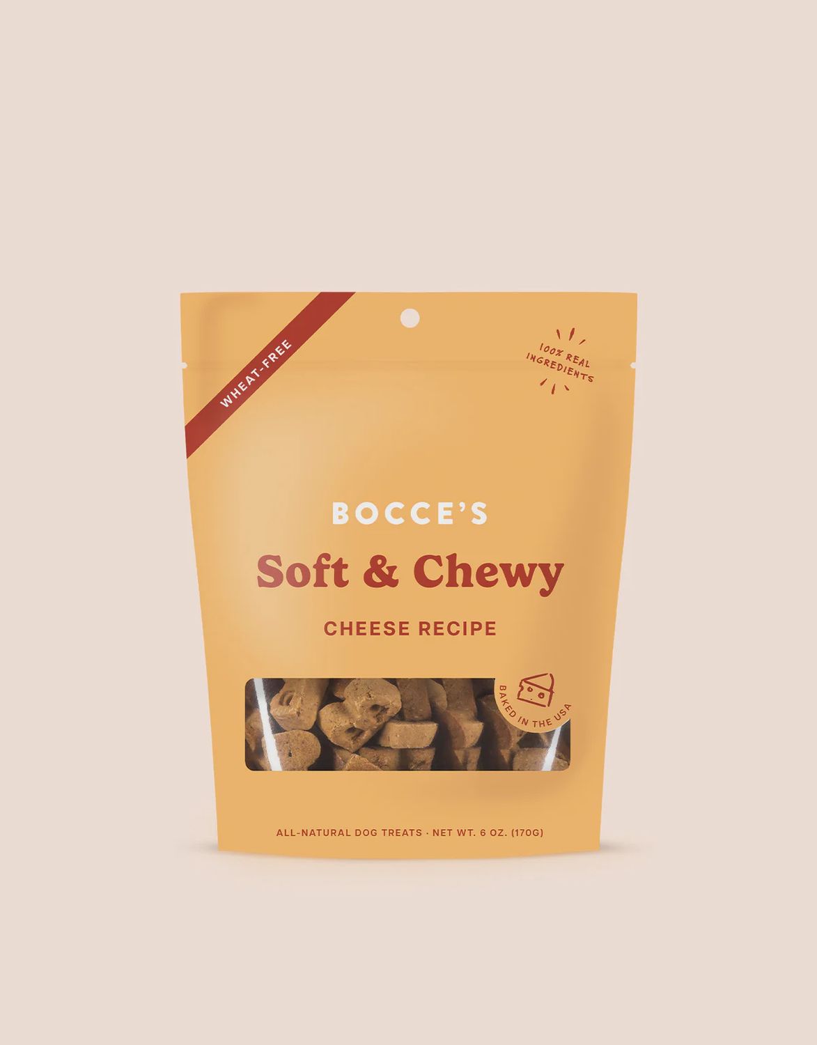 Bocce's Bakery - Cheese Recipe Soft &amp; Chewy  Dog Treats 6oz