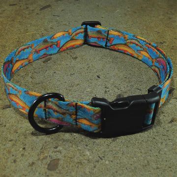 Mtn Straps - Trout Tales Dog Collar, Size: Medium