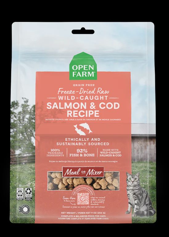 Open Farm - Wild Caught Salmon &amp; Cod Freeze Dried Raw Cat Food