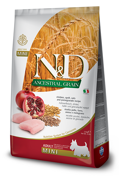 Farmina - N&amp;D ANCESTRAL GRAIN - Chicken &amp; Pomegranate MINI Dry Dog Food