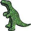 Tuffy - T-Rex Dino Dog Toy, Size: JR