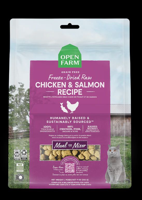 Open Farm - Chicken &amp; Salmon Freeze Dried Raw  Cat Food