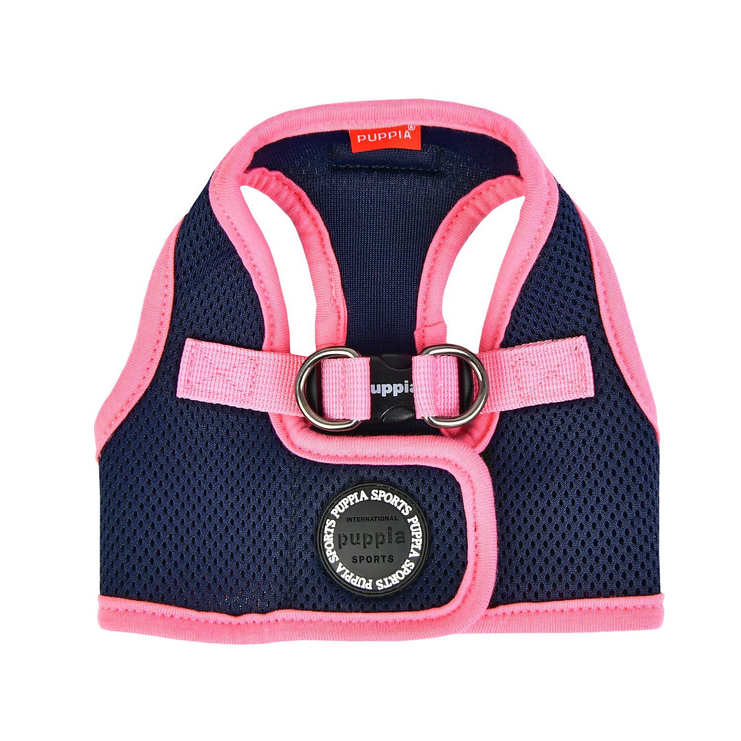 Puppia - Soft Vest Harness II Navy Dog Harness, Size: Small