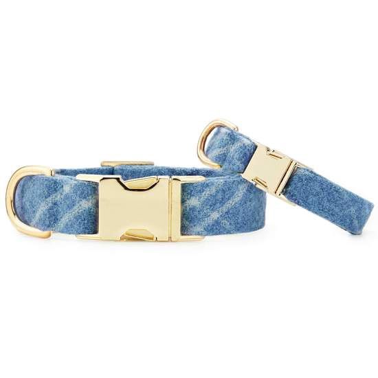 The Foggy Dog - Harbor Plaid Flannel Dog Collar, Size: Small, color: Harbor Plaid Flannel