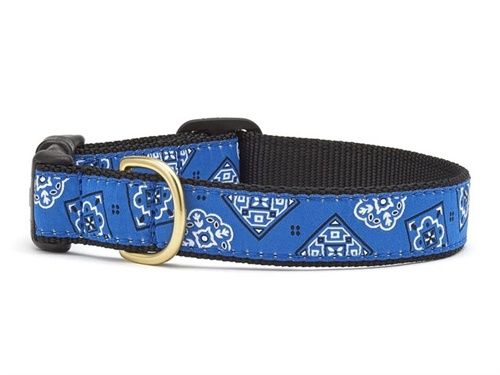 Up Country - Blue Bandana Dog Collar, Size: SM