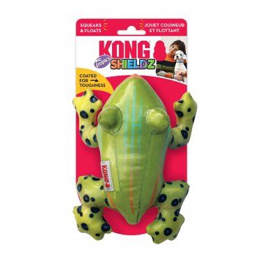 Kong - Shieldz Tropics Frog Dog Toy Medium Green
