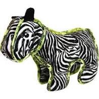 Outward Hound - Xtreme Seamz Zebra Squeaky Plush Dog Toy, Medium