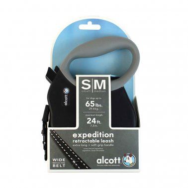 Alcott -  Expedition Retractable Leash/Black, Size: Small/Medium
