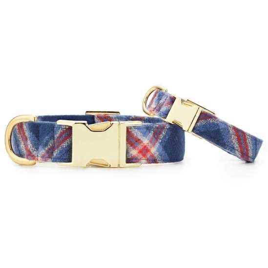 The Foggy Dog - Jackson Plaid Dog Collar, Size: Small, color: Jackson Plaid