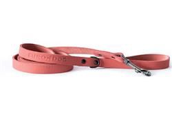 Euro Dog - Sport leather leash, color: Coral