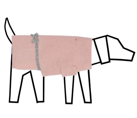 Ware of the Dog - Bow Sweater Pink/Gray