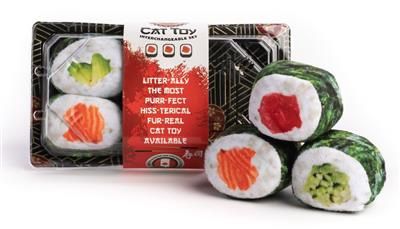 Fabcat -  Sushi Tray with 6 Sushi Rolls