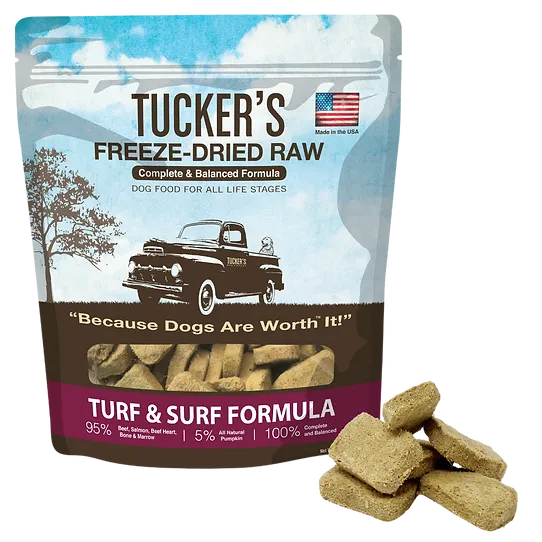 Tucker's - Turf &amp; Surf Freeze Dried Dog Food 14 oz.